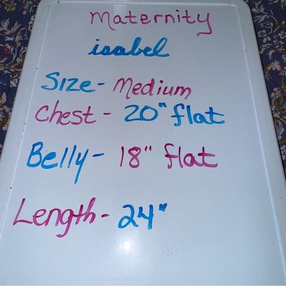 Isabel Maternity Blue Floral Rayon Blouse Size Medium Lightweight Top - Picture 6 of 6